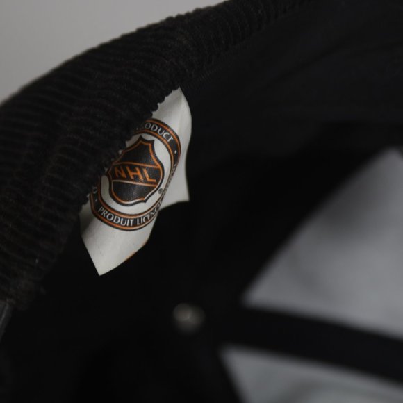 Retro VTG 90s Official American Needle San Jose Sharks Corduroy Snapback Hat - Picture 8 of 9